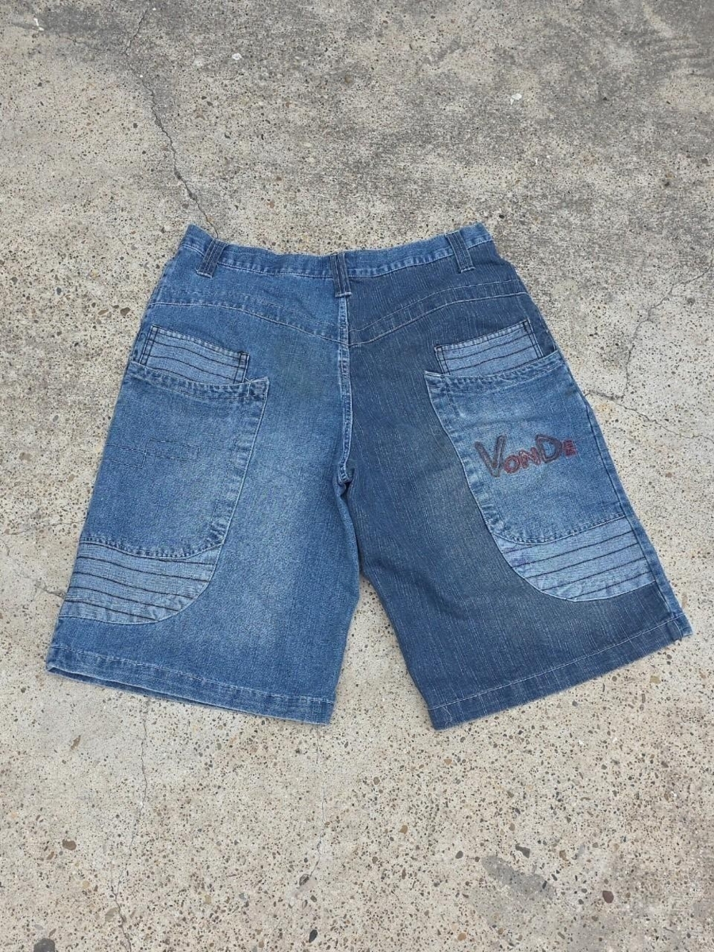 Vintage Y2K Vonde Baggy Denim Jean Shorts Size 36